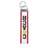 ソフトボールのコーチカスタムキャンバスのカラー鍵ホルダー。 リストバンドキーホルダー (鍵トップ)