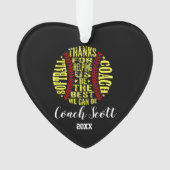 ソフトボールのコーチチームがクリスマスの飾りを贈る オーナメント (正面)