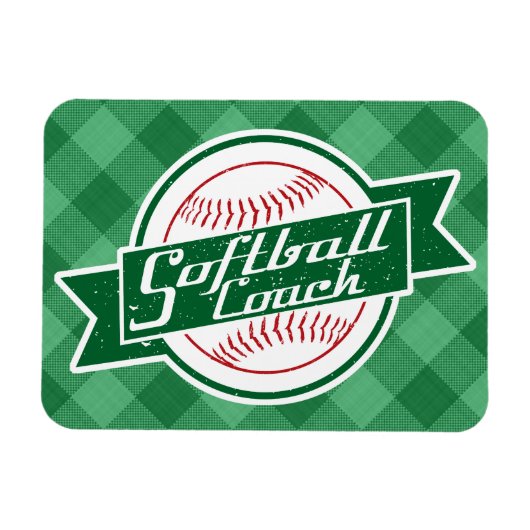 ソフトボールのコーチマグネット マグネット (横)