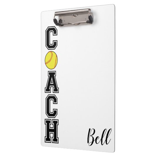 ソフトボールのコーチ感謝していスポーツチーム クリップボード (左)