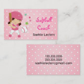 ソフトボールのコーチ 名刺 (正面/裏面)