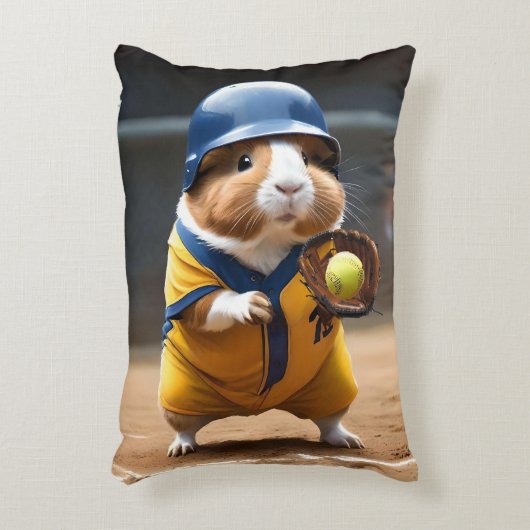 ソフトボールのスーパースター:モルモットのすごいゲーム。 アクセントクッション (正面(垂直))