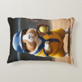 ソフトボールのスーパースター:モルモットのすごいゲーム。 アクセントクッション (裏面)