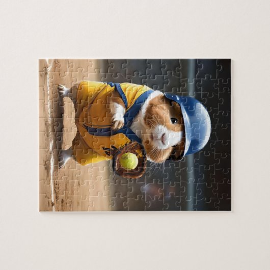 ソフトボールのスーパースター:モルモットのすごいゲーム。 ジグソーパズル (横)