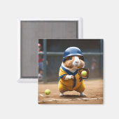 ソフトボールのスーパースター：モルモットのすごいゲーム。 マグネット (正面/裏面)