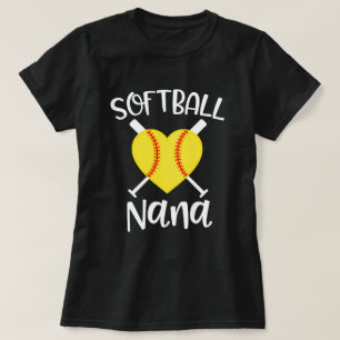 ソフトボールのナナレディース祖母の孫娘のゲーム Tシャツ