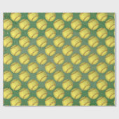 ソフトボールのパターン ラッピングペーパー (フラット)