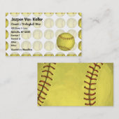 ソフトボールのパターン 名刺 (正面/裏面)