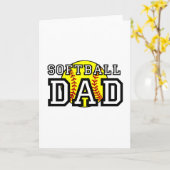 ソフトボールのパパ カード (黄色い花)