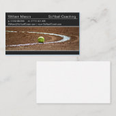 ソフトボールのフィールドフォト名刺にソフトボール 名刺 (正面/裏面)