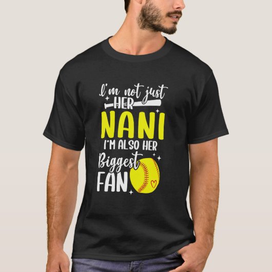 ソフトボールの大ファン ナニ・オブ・ア・ソフトボール選手 Tシャツ (正面)