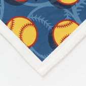 ソフトボールの女の子がサンシャイン フリースブランケット (角)