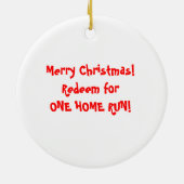 ソフトボールの女の子のオーナメント セラミックオーナメント (裏面)