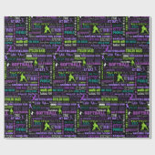 ソフトボールの女の子の黒1 ラッピングペーパー (フラット)