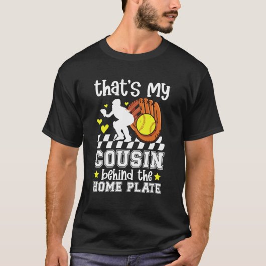 ソフトボールの捕手である私の従兄弟 Tシャツ (正面)