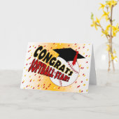 ソフトボールの星のための卒業のお祝い カード (黄色い花)