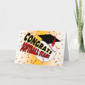 ソフトボールの星のための卒業のお祝い カード (正面)