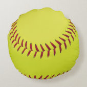 ソフトボールの枕 ラウンドクッション (裏面)