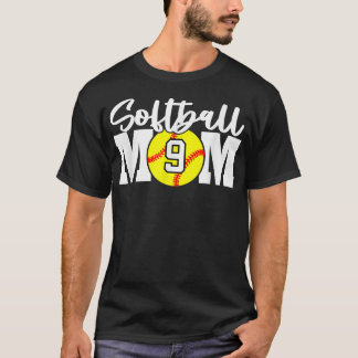 ソフトボールの母親番号9 Tシャツ