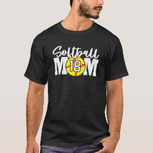 ソフトボールの母親番号 Tシャツ