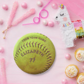 ソフトボールの汚れた一流のチーム数球の紙皿 ペーパープレート (パーティー)