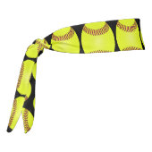 ソフトボールの球パターン黒 タイヘッドバンド (回転270)