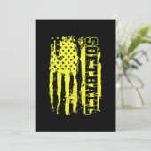 ソフトボールの米国国旗のソフトボール選手 サンキューカード (スタンド正面)