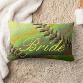 ソフトボールの結婚式のテーマの真珠色の花嫁 ランバークッション (ブランケット)