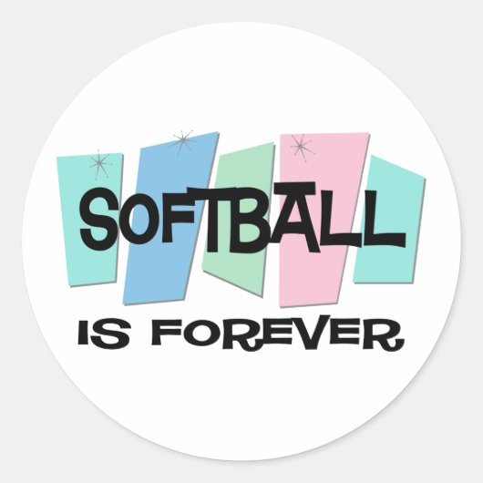ソフトボールは永遠 ラウンドシール (正面)