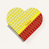 ソフトボールをテーマにしたパターン名前をカスタムする ノートブック (正面)