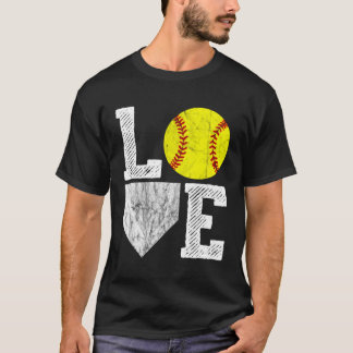 ソフトボールを愛するママ・パパ Tシャツ