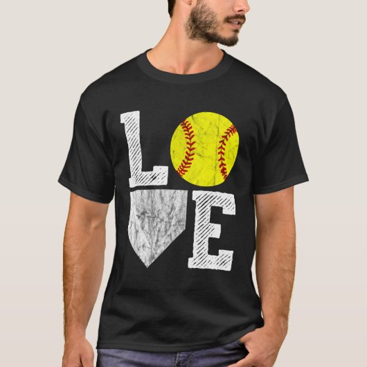 ソフトボールを愛するママ・パパ Tシャツ (正面)