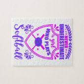 ソフトボールを持つ女の子を決して過小評価しな遊いこと ジグソーパズル (横)