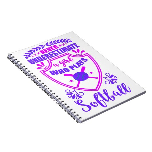 ソフトボールを持つ女の子を決して過小評価しな遊いこと ノートブック (右側)