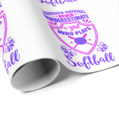 ソフトボールを持つ女の子を決して過小評価しな遊いこと ラッピングペーパー (ロールコーナー)