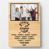 ソフトボールカスタムコーチ選手の名前&写真 フォトプラーク (正面)