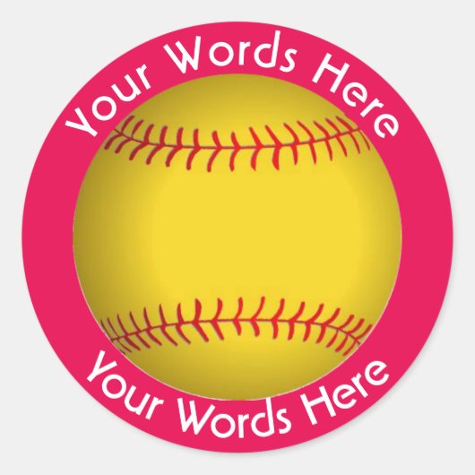 ソフトボールカスタムステッカー ラウンドシール (正面)