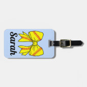 ソフトボールカスタムスポーツバッグラベル ラゲッジタグ (正面横)