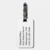 ソフトボールカスタムスポーツバッグラベル ラゲッジタグ (裏面縦)