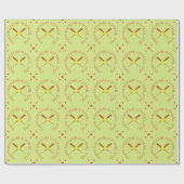 ソフトボールカスタム誕生日文字スター ラッピングペーパー (フラット)