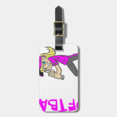 ソフトボールガールこうもり文字 ラゲッジタグ (正面縦)