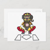 ソフトボールキャッチャー ポストカード (正面/裏面)