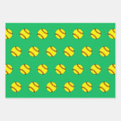 ソフトボールクリスマスホリデーギフトラッピング紙 ラッピングペーパーシート (正面2)