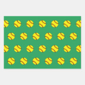 ソフトボールクリスマスホリデーギフトラッピング紙 ラッピングペーパーシート (正面2)