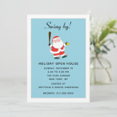 ソフトボールクリスマスホリデーパーティー招待状 招待状 (スタンド正面)