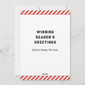 ソフトボールクリスマスホリデーユーモアカード シーズンカード (裏面)