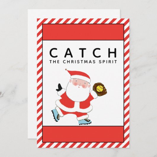 ソフトボールクリスマス シーズンカード (正面/裏面)