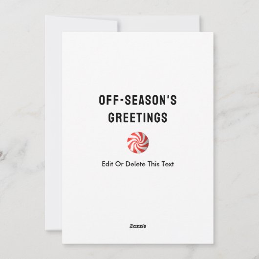 ソフトボールクリスマス シーズンカード (裏面)