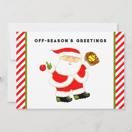 ソフトボールクリスマス シーズンカード (正面)