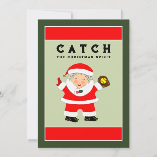 ソフトボールクリスマス シーズンカード (正面)